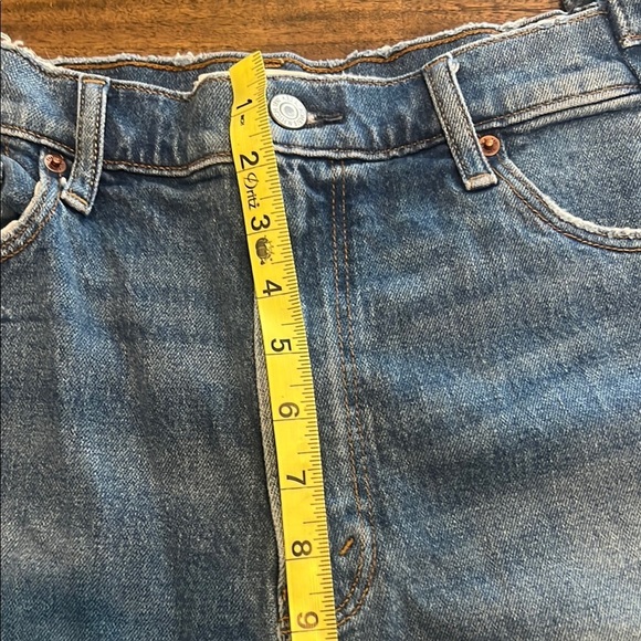 Abercrombie & Fitch Blue Jean Shorts Distressed Cut-Off Style - Picture 7 of 10